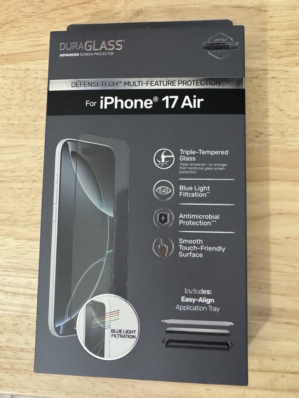 DURAGLASS Clear Tempered Glass Screen Protector iPhone 17 Air